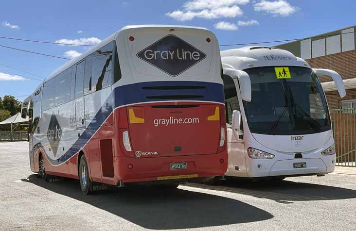 Irizar i6: Driver Gray Line Scania K310IB 17, McKenzies Mercedes OH1836 70